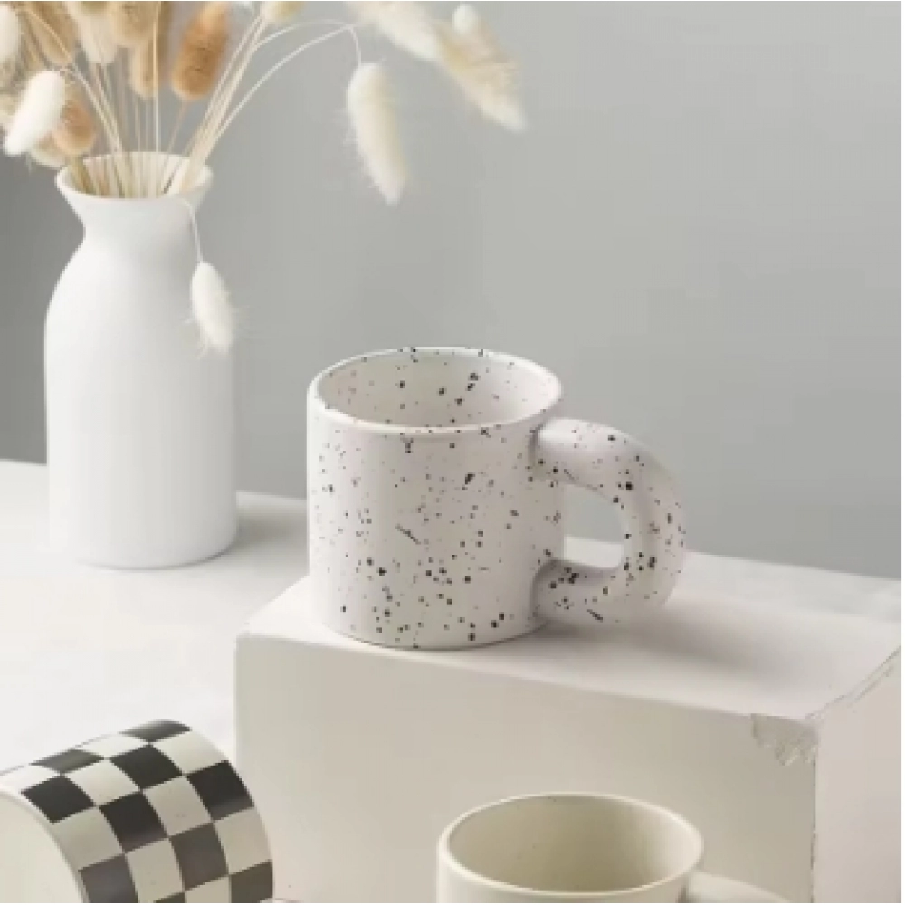 Ins Flower Ceramic Mugs Colorful Floral Coffee Cups Breakfast Mug Drinkware Kitchen Cup Irregular Flower Ceramic Mugs