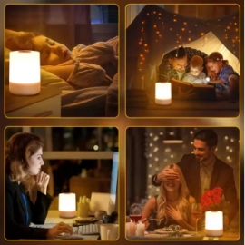 Lamp LED Night Light Battery Powered With Stand Starry Lamp Bedroom Decor Night Lights Kids Gift