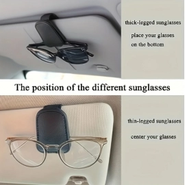 1Pcs sunglasses holder is suitable for car sunshad..