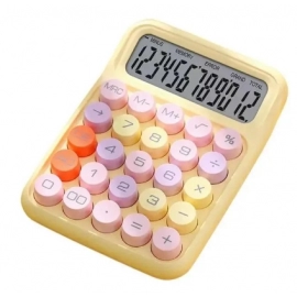 Mechanical Keyboard Calculator Portable Calculator Screen Easy To Use For Office School Home Vintage Desktop Stationery