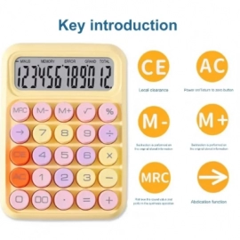 Mechanical Keyboard Calculator Portable Calculator Screen Easy To Use For Office School Home Vintage Desktop Stationery