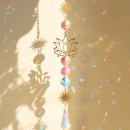 Sun Catcher Crystal Lotus Hanging Crystals Stained Glass Suncatcher Outdoor Decor Rainbow Maker Prism Chakras Garden Decoration