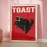 Black Cat Breakfast Toast Lover Gift Cat Doing Things Bread Quotes Wall Art Canvas Painting Posters For Kitchen Room Home Decor