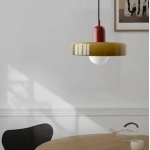 Nordic Glass Pendant Light Candy Color Single Head Lamp For Living Room Bedroom Study Dining Room Bar Indoor Decorative Fixtures